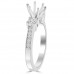 0.62 ct Ladies Round Cut Diamond Semi Mounting Engagement Ring in 14 kt White Gold